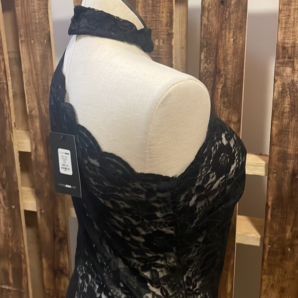 Fashion Nova bodysuit Black Lace one shoulder Over Love Plus New Sz 1X